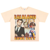 Film Star T Shirt Loose Retro Street Cotton American T-shirt Men and Women