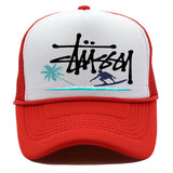 Stussy Hat Printed Truck Mesh Cap Outdoor Surfing Casual Sun Hat