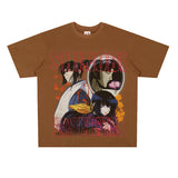 Film Star T Shirt Cartoon Anime Movie Jia He Fa Ren Post Loose Retro Street Cotton T-shirt