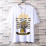Basketball Sports T Shirt Lakers Memorial Kobe Short Sleeve T-Shirt Men'S Loose