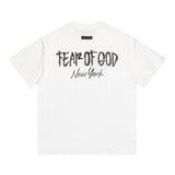 Fog Essentials T Shirts Letter Pattern Crew Neck Short Sleeves