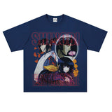 Film Star T Shirt Cartoon Anime Movie Jia He Fa Ren Post Loose Retro Street Cotton T-shirt