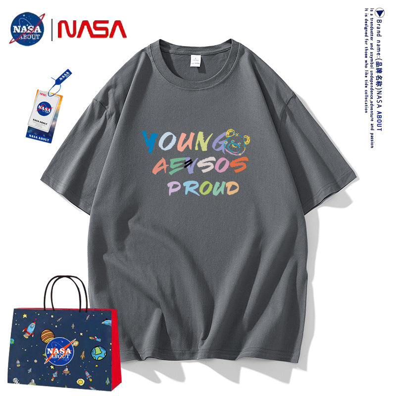 Nasa T Shirt Short-Sleeved T-Shirt Men'S Summer Half Sleeve Boys Clothes