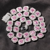 Chains Copper Inlaid Zircon Rock Sugar Necklace Zircon St. Valentine's