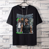 Basketball Sports T Shirt Loose Student Basketball Sport Short Sleeve T-Shirt Men'S Cotton Casual Top