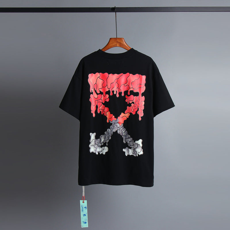 Off Whtie T Shirts Dissolved Arrow Men And Women Same Style Fashion Brand Short Sleeve