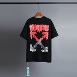 Off Whtie T Shirts Dissolved Arrow Men And Women Same Style Fashion Brand Short Sleeve