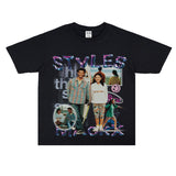 Film Star T Shirt Loose Heavy Crew Neck Street T-shirt