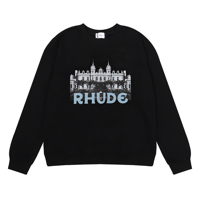 Rhude Hoodie Rhude HD Castle Printed Crew Neck Sweatshirt