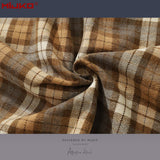 MIJKO Mens Jacket Unisex Plaid Shirt