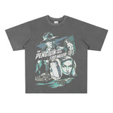 Film Star T Shirt Movie The Man Who Knew Too Much Pure Cotton Loose Short Sleeve American Retro Trendy T-shirt Men