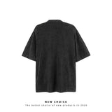American vintage street T-shirt retro men's summer street loose half-sleeved shirt