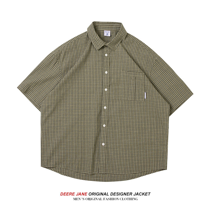 Men Shirts Summer Short Sleeve Shirt Male Baggy Coat