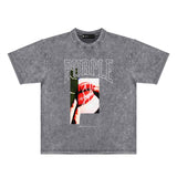 Purple Brand Distressed T Shirts Short Sleeve