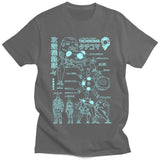 Men Cotton Short Sleeve Tee Anime Kusanagi Motoko Oversized