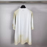 Men T-shirts Summer Paris Manchester United Washed Short Sleeve Crew Neck T-Shirt Casual