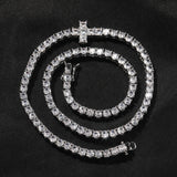 Chains Hip Hop 4MM Cross Copper Zircon Tennis Chain Necklace St. Valentine's Spectrum