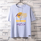 Basketball Sports T Shirt Summer Short-Sleeved T-Shirt Men'S And Women'S Nba Lakers Weishao Leisure Sports