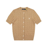 Ralph Lauren Knitted sweaters Ralph Lauren Knitted Short Sleeved Shirt RL Ralph Pony Standard POLO Short Sleeve Knitted Sweater Cardigan T-Shirt