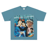 Film Star T Shirt Fragrant Short Sleeve Retro American Street T-shirt for Men and Women