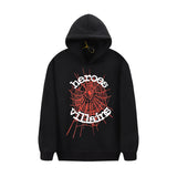 Sp5der Hoodie Spider Web Printing plus Velvet