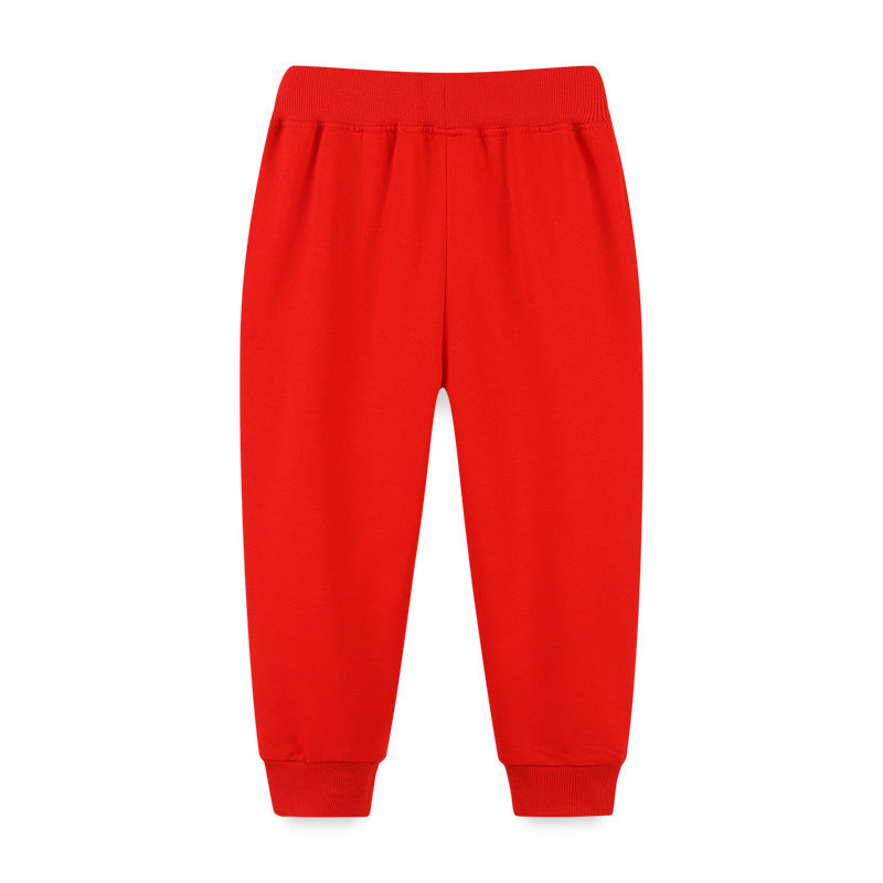 Boy Pants Children's Autumn Clothing Pants Sweater Trousers Solid Color Fashion Children Sports Pants