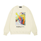 Purple Brand Sweatshirt Loose Crew Neck Sweater