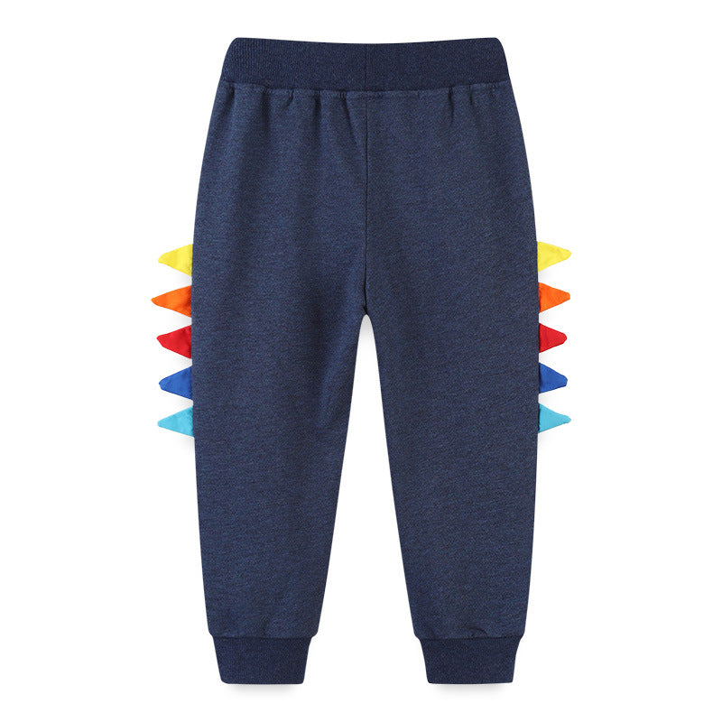 Boy Pants Fall Boys' Track Pants Casual Children Sweater Pants Shrink Feet Crawler