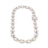 Chains Hip Hop Necklace Colored Zircon Pig Nose Chain Royalty Spectrum