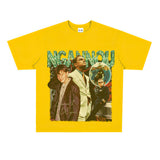 Film Star T Shirt Short Sleeve Loose Retro American Design T-shirt Men