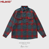 MIJKO Mens Jacket Plaid Unisex Jacket