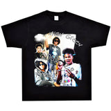 Basket Ball Star T Shirt Jalen Green Washed Distressed Printed T-Shirt Retro Short Sleeve Loose