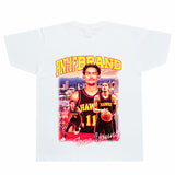 Basket Ball Star T Shirt Trae Young Washed Distressed Printed American T-shirt Loose Retro