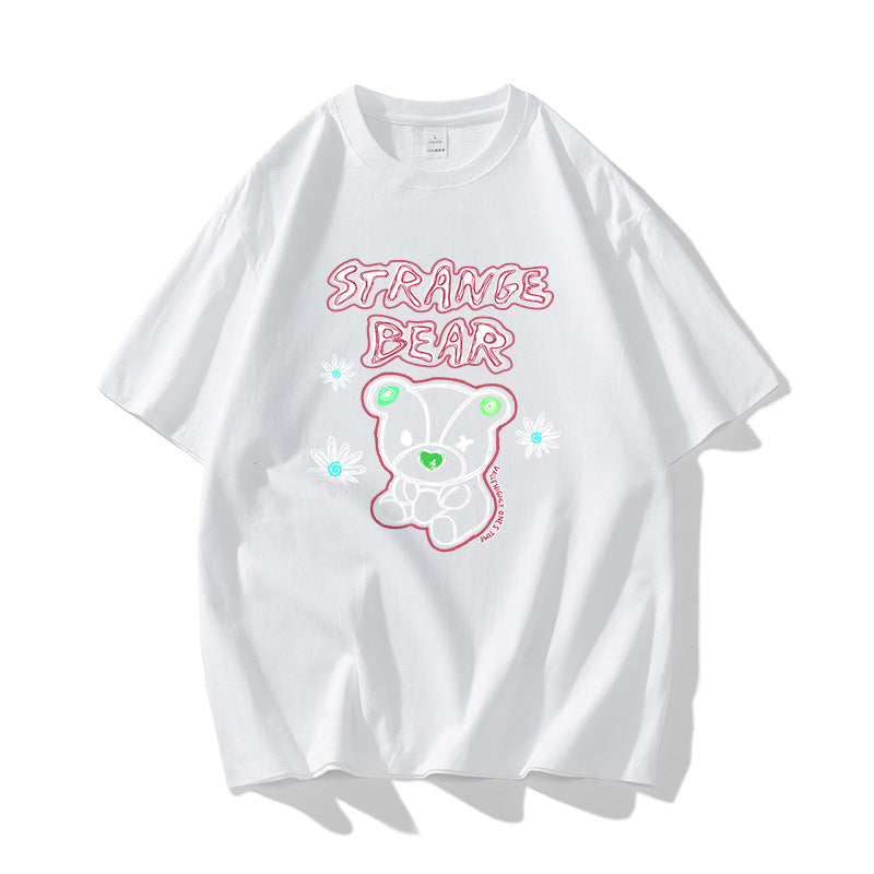 Nasa T Shirt Summer Cute Cartoon Couple'S Short-Sleeved T-Shirt For Women