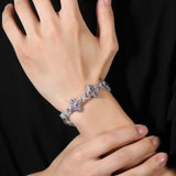 Chains Rap Clover Bracelet Fashion High Sense 5A Zircon St. Valentine's Spectrum