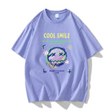 Nasa T Shirt Short Sleeve T-Shirt Men'S Summer Loose Half Sleeve Round Neck T-Shirt