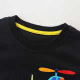 Boy T Shirt Children's Summer Clothing European and American Style Boy's Short-Sleeved T-shirt Cartoon round Neck Printed Children