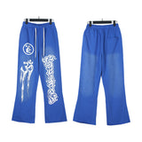 Hellstar JacketsHellstar Hoodie & Pants Wash Old Vintage Men's and Women's Loose Casual Sweater Sweatpants