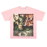 Film Star T Shirt Short Sleeve Loose Retro American Street T-shirt Men and Women