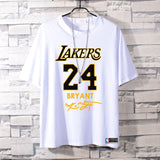 Basketball Sports T Shirt Commemorative Kobe No. 24 Signature Short-Sleeved T-Shirt Men'S Loose Casual Sweatshirt Student