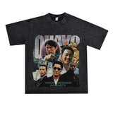 Film Star T Shirt Loose Japanese Style Retro Street Cotton T-shirt Men