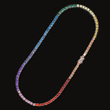 Chains 4mm Color Zircon Tennis Chain Hip Hop Royalty Spectrum