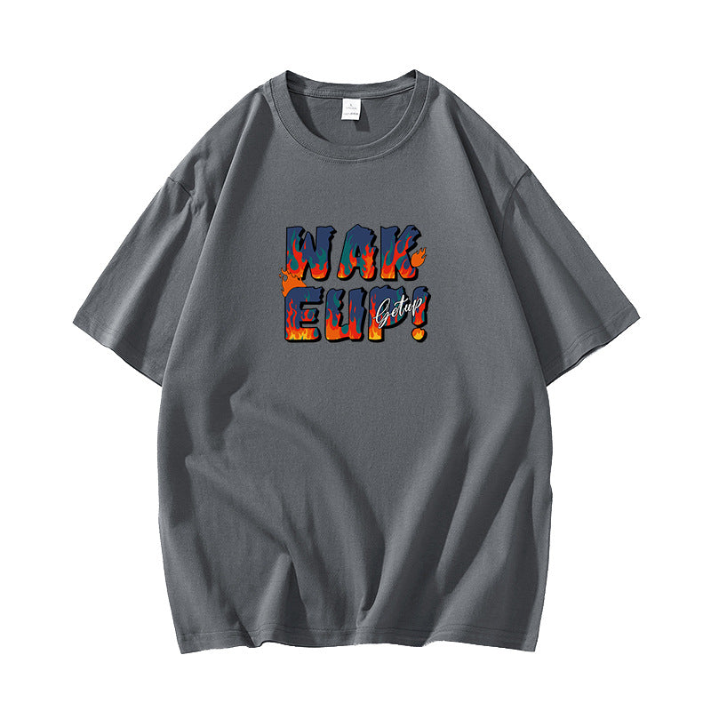 Nasa T Shirt Short Sleeve T-Shirt Men'S Summer Trendy Loose Half Sleeve T-Shirt