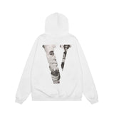 Vlone Hoodie Fall/Winter Dollar Big V Letter Hooded