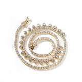 Chains Zircon Tennis Chain Love Necklace ins Clavicle Chain Spectrum Royalty