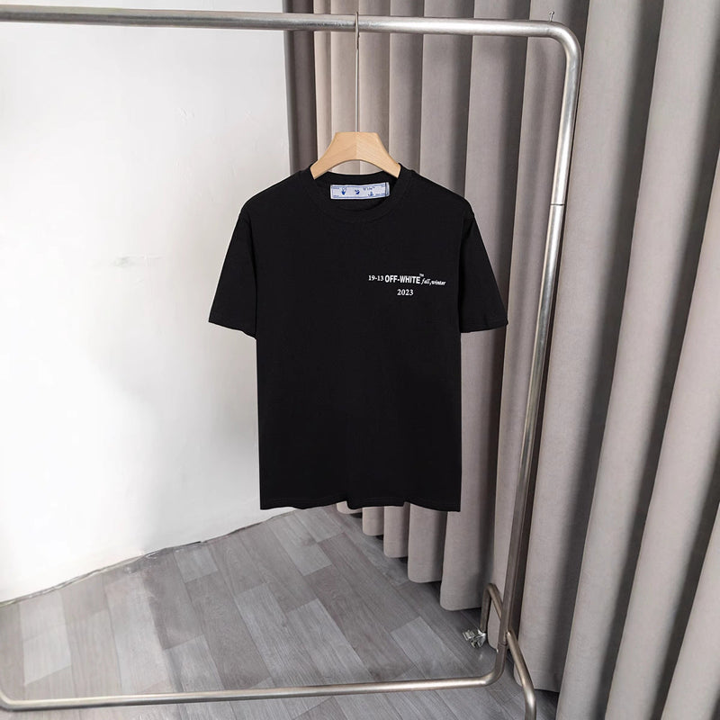 Off White T Shirts OW Joint Series Cartoon Pattern Crew Neck Pullover Short Sleeve