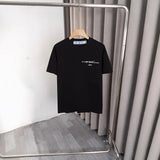 Off White T Shirts OW Joint Series Cartoon Pattern Crew Neck Pullover Short Sleeve