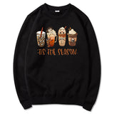 Halloween Sweatshirt Scary Movie Horror Characters Coffee