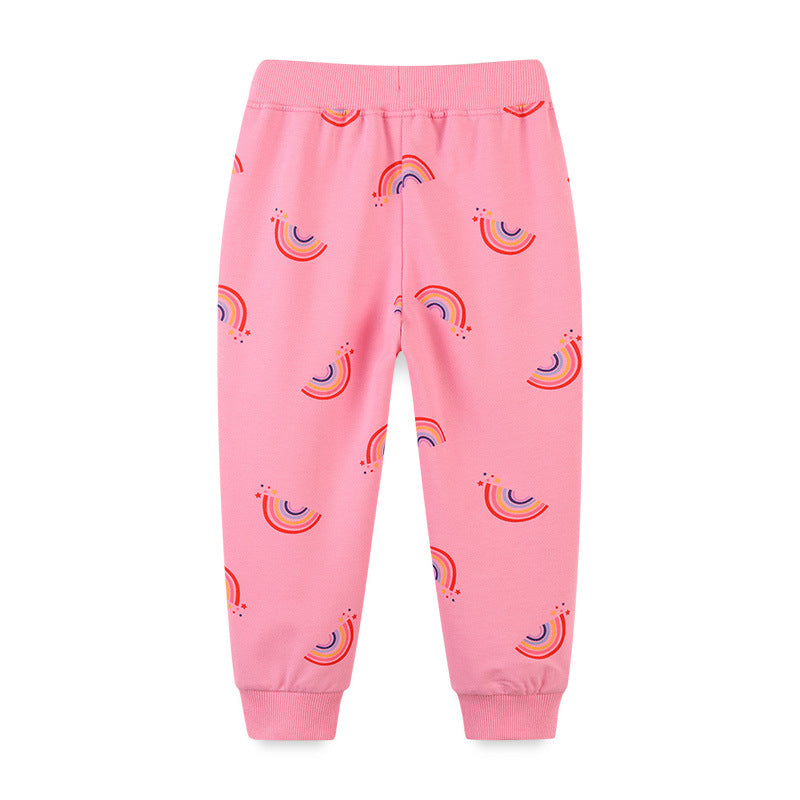 Boy Pants Autumn Girls Sweater Pants Children Printed Sweatpants