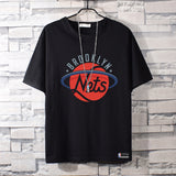 Basketball Sports T Shirt Summer Round Neck All-Matching Loose Short Sleeve T-Shirt Men